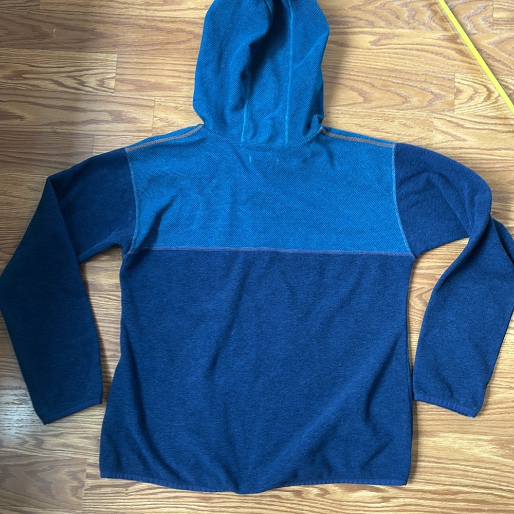 Prana Blue 1/4 Zip Liora Fleece  Hoodie‎ Sweatshirt Size Medium - Picture 10 of 12